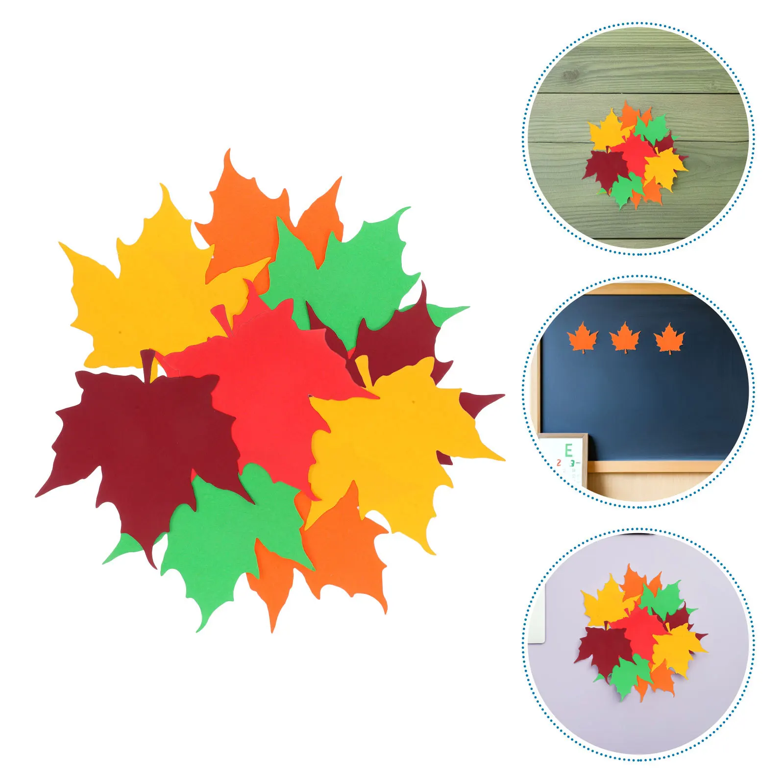 150 قطعة أوراق القيقب القواطع ورقة الخريف ديكور DIY بها بنفسك المشاريع الحرفية للمدرسة الفصول الدراسية لوحة الإعلانات الشكر ديكور #1