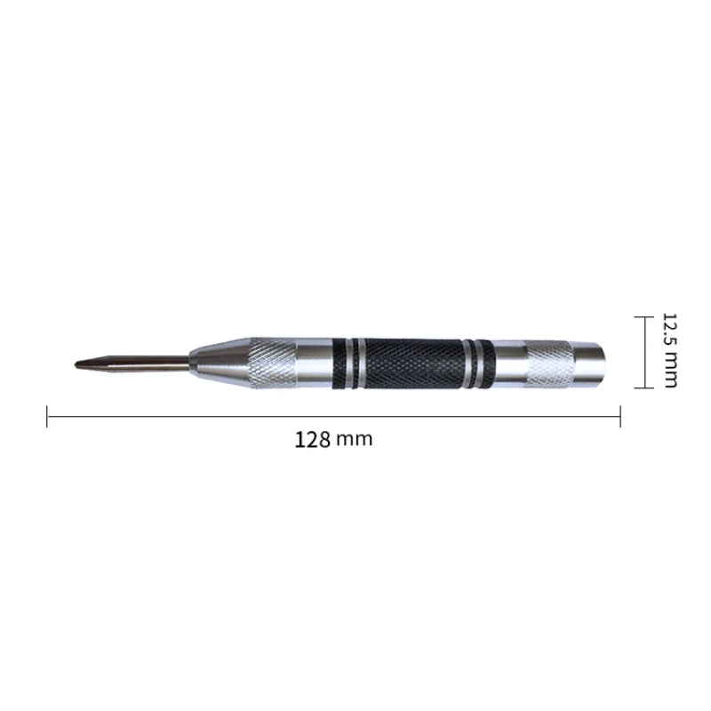 Super Strong Automatic Center Punch Adjustable Steel Spring Loaded Impact Metal Wood Marking Steel Tip for Drilling Hole