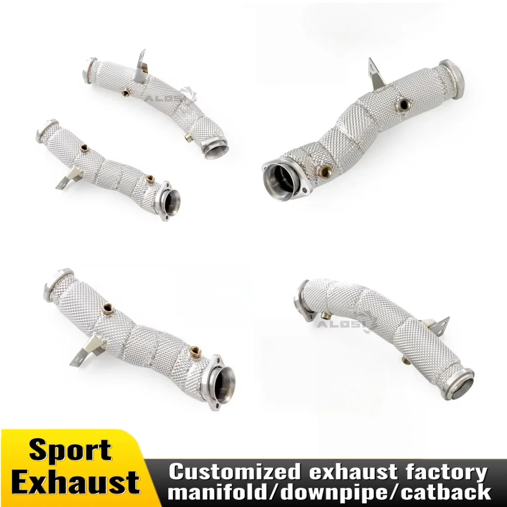 

For Mercedes AMG GLC43 3.0 T 2017-2023 stainless steel with no cat downspout car power head modified exhaust system heat shield