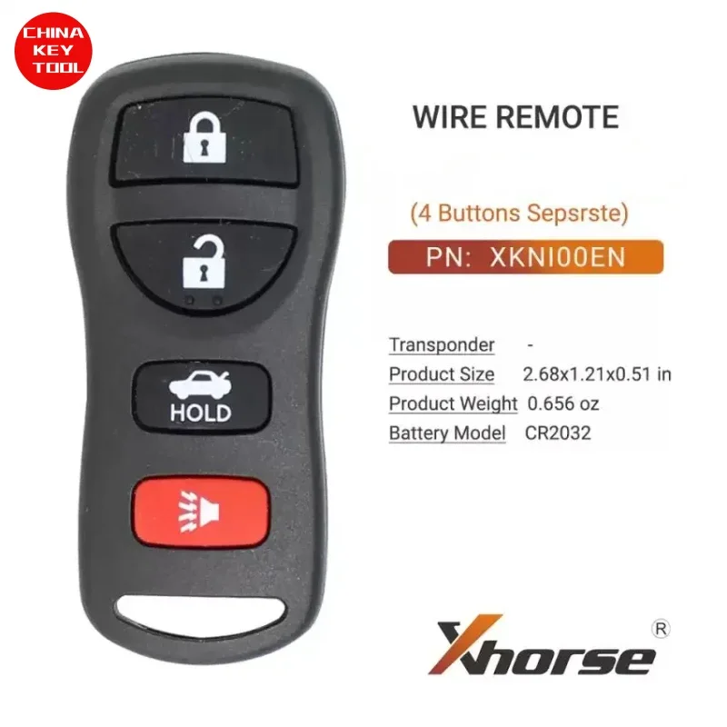 

1PCS Xhorse Wire Remote For Nissan Style Separate 4 Buttons XKNI00EN