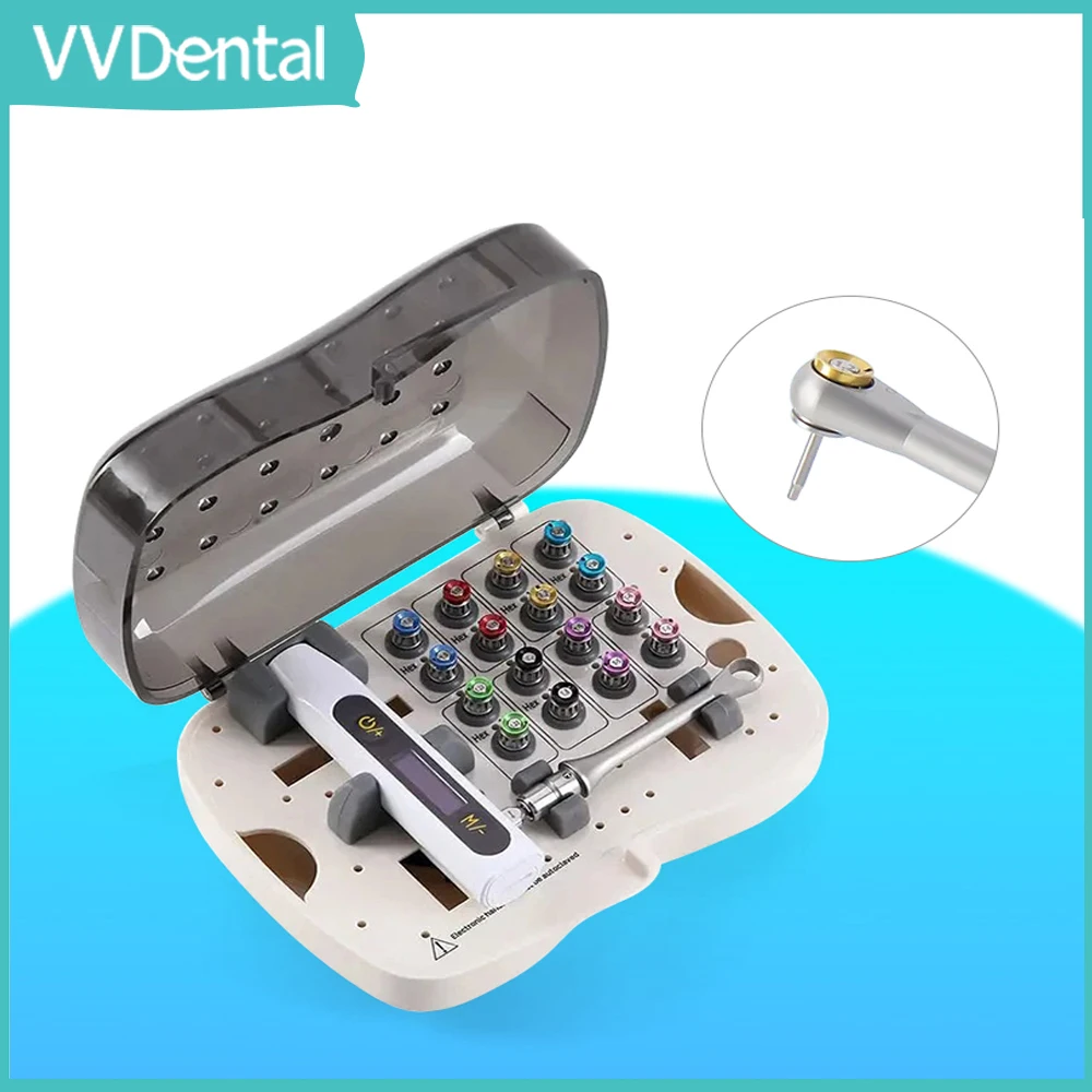 

Dental Universal Implant Torque Wrench Electric Torque Set 10-40Ncm Driver Wrench Ratchet with Colorful Screwdriver Repair Tools