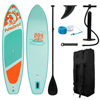 FunWater Surfing Sup Board 350X87X15CM Inflatable Stand Up Paddle Board Surfboard Complete Inflatable Paddling Board Accessories