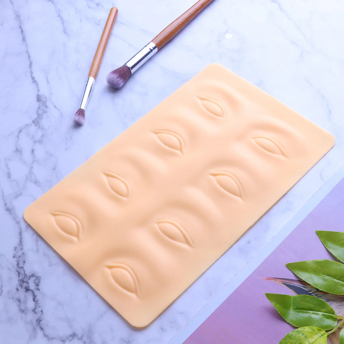 

1Pcs Embroidered Silicone Practice Skin Blank Realistic Texture Makeup Training Fake Skin Sheet Professional Use Beginners Salon