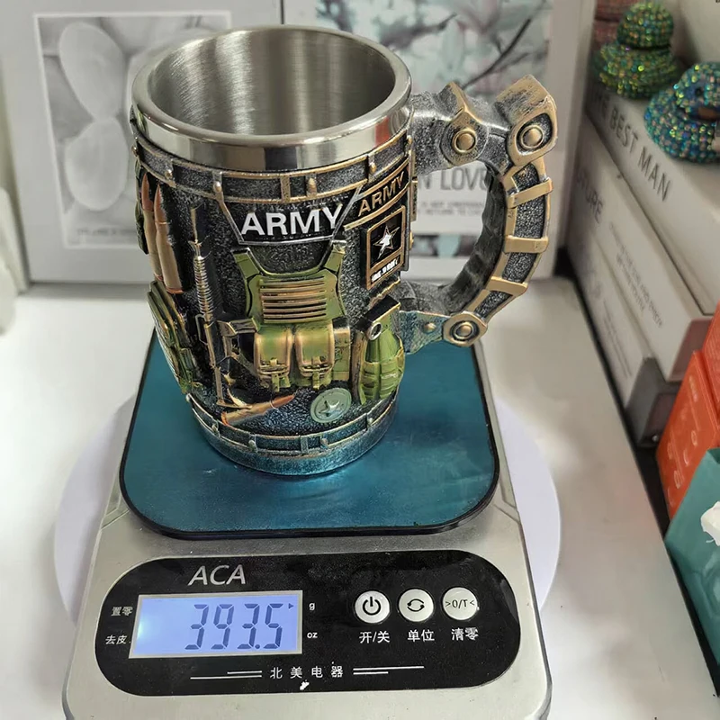 Navy Cup Air Force Anchor Plane Wine Mugs Resin Stainless Steel Army Beer Military Mug Men Birthday Gift Coffee Wine New