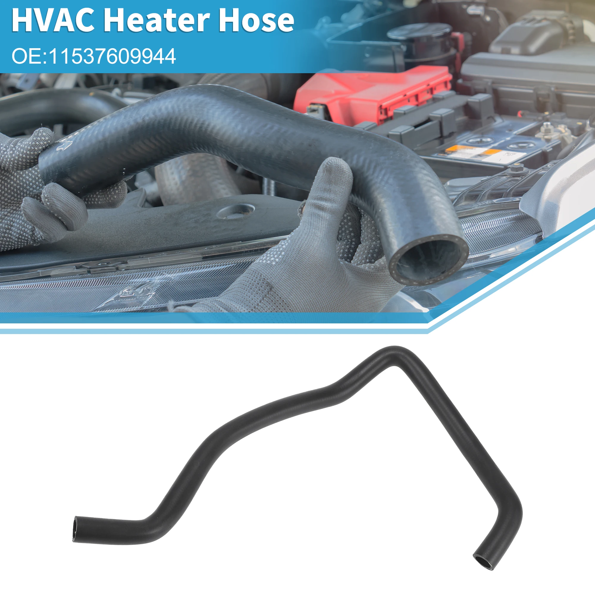 

UXCELL HVAC шланг обогревателя No 11537609944 для BMW X5 xDrive30i 3.0L 2010 резиновый черный 1 шт.