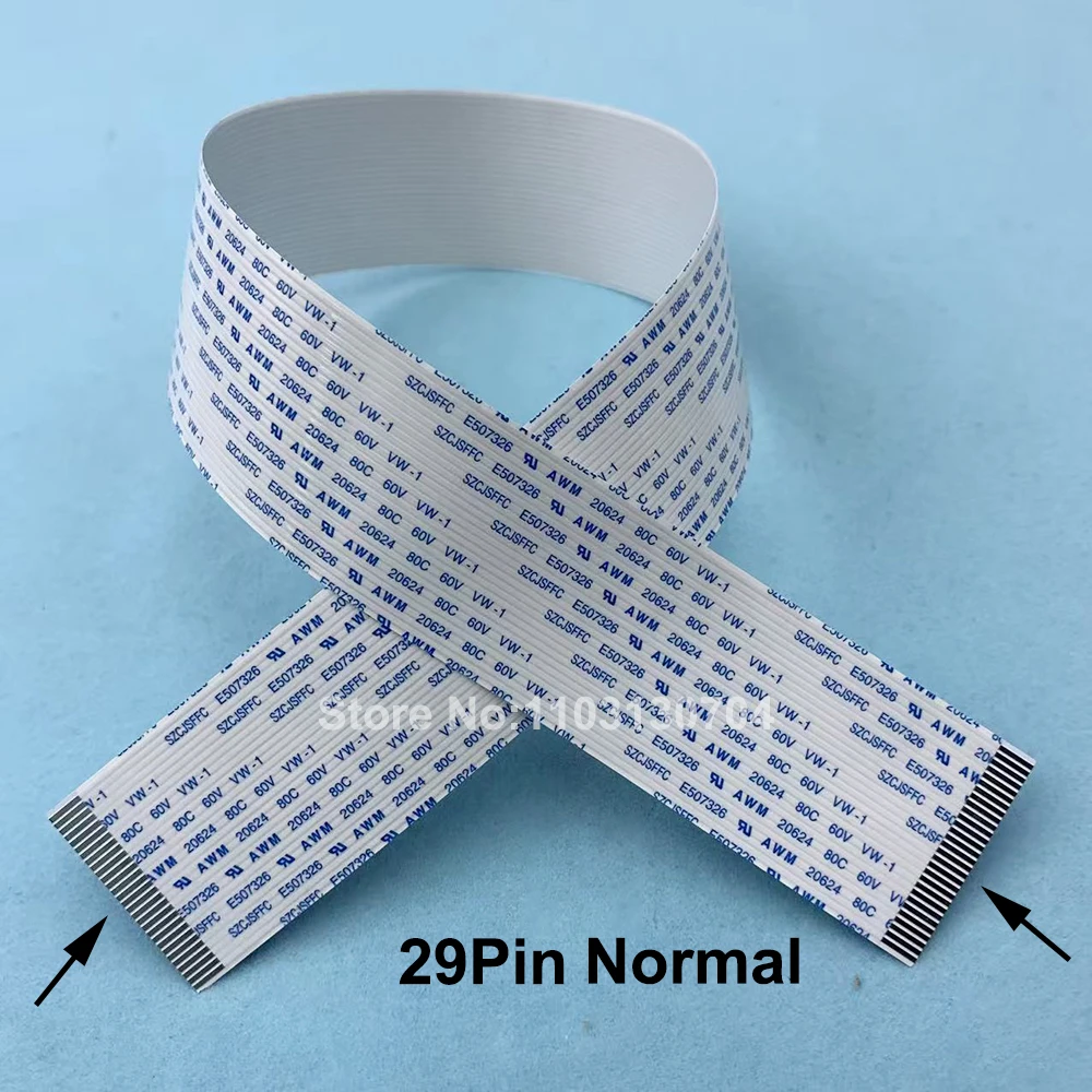10 SZT. 29-PINOWY KABEL FFC PŁASKI DO GŁOWICY DRUKUJĄCEJ Epson XP600 TX800, DO DRUKAREK SOLVENTOWYCH I UV Z PŁASKIM STOJACZEM, 29 PINÓW — zdjęcie produktu 5