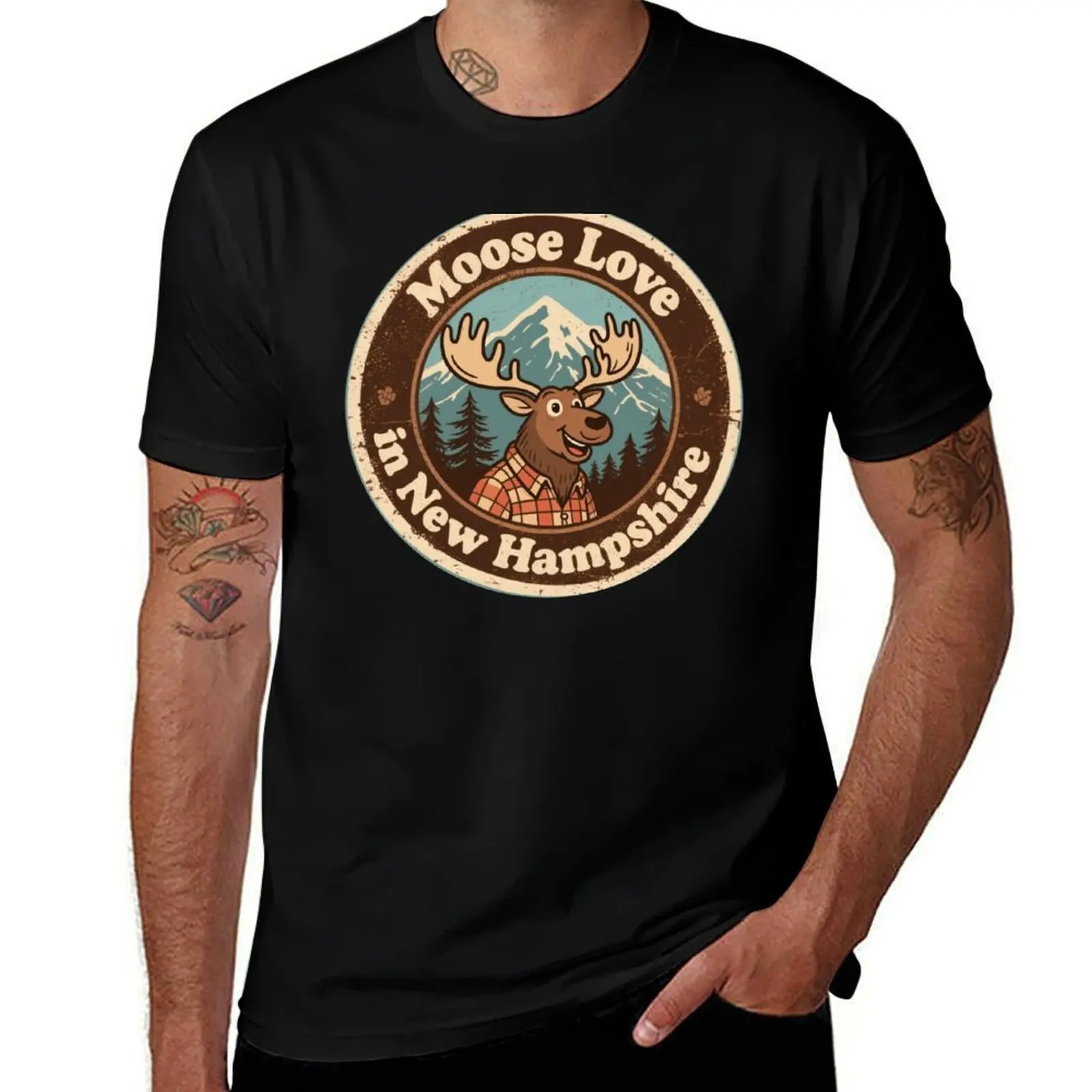 

Футболка Moose Love_ New Hampshire Woodland Artwork, новые подарки и футболки, рубашка в стиле аниме, футболки Louboutins для мужчин