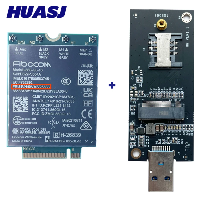 Imagem -04 - Módulo do L860-gl16 Xmm 7560r Mais 4g Lte Fru 5w10v25833 Thinkpad L13 Gen3 L13 Ioga Gen3 P14s Gen3 T15p