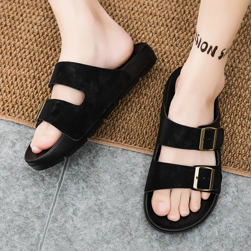 Advanced Men'S Double Breasted Adjustable Boken Shoes Fashionable And Comfortable Beach Sandals Casual Outdoor Open Toe Slippers
