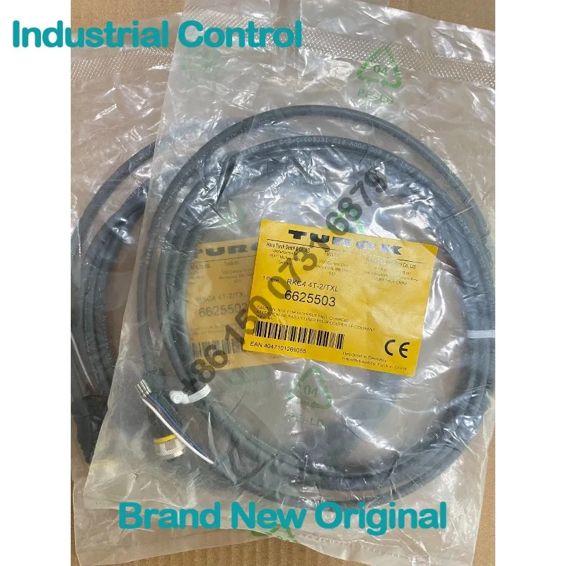 Turck, RKC4.4T-2/TXL, connecting cable, M12 straight 4-pin 2m black PUR cable