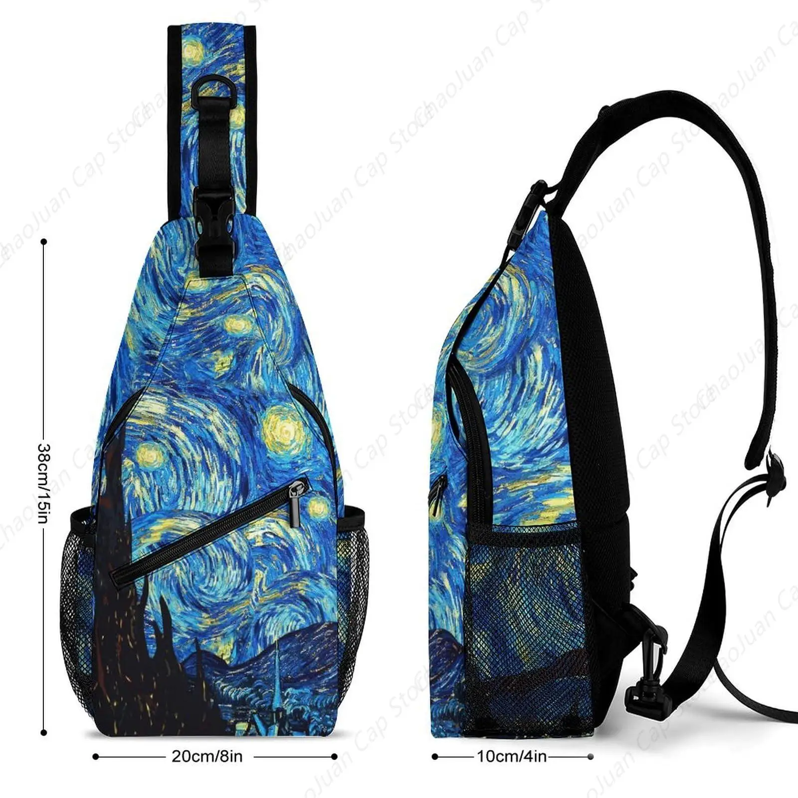 Vintage Starry Sky Sling Backpack – Unisex Crossbody | Anti-Theft for Casual, Travel & Sports Use