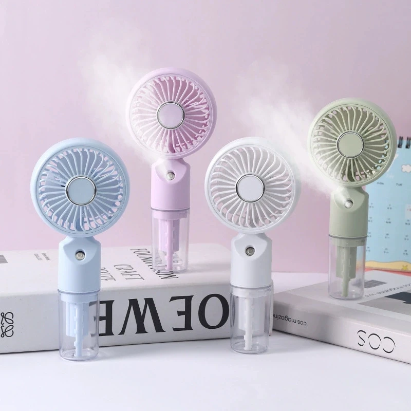 Powerful High Speed Handheld Misting Fan Portable Strong Cooling Mister Fan for Travel Indoor Outdoor