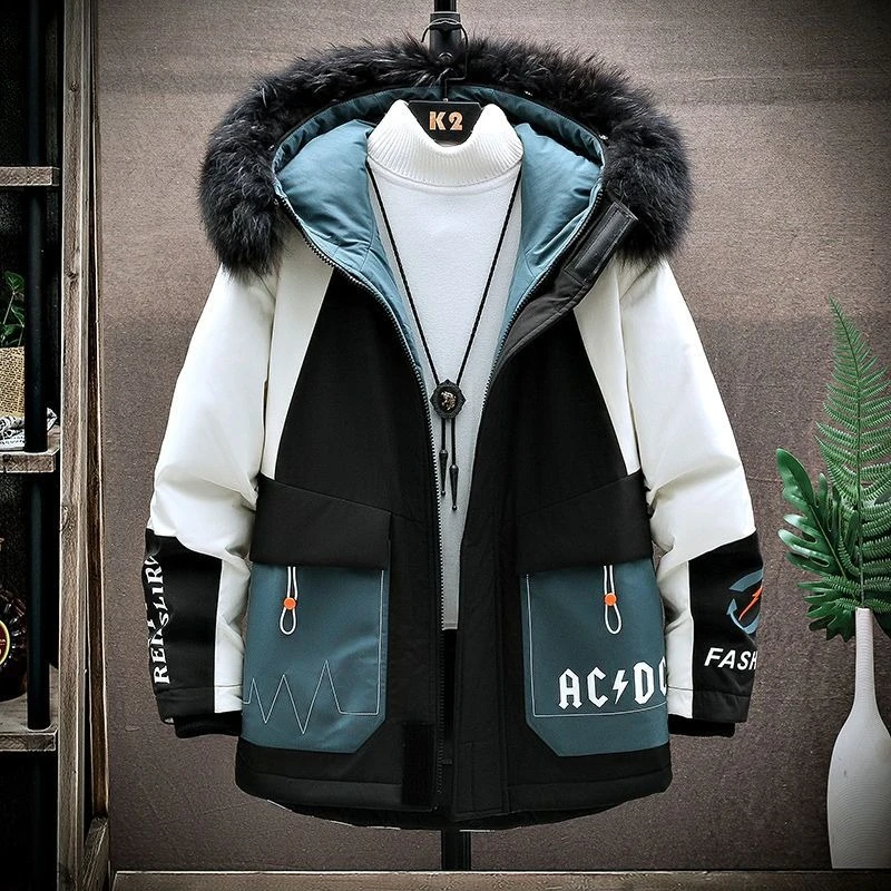 سترة رجالية شتوية سميكة 2025 جديدة مبطنة بالقطن معطف كاجوال بنمط ملابس العمل الدافئة للرجال #4