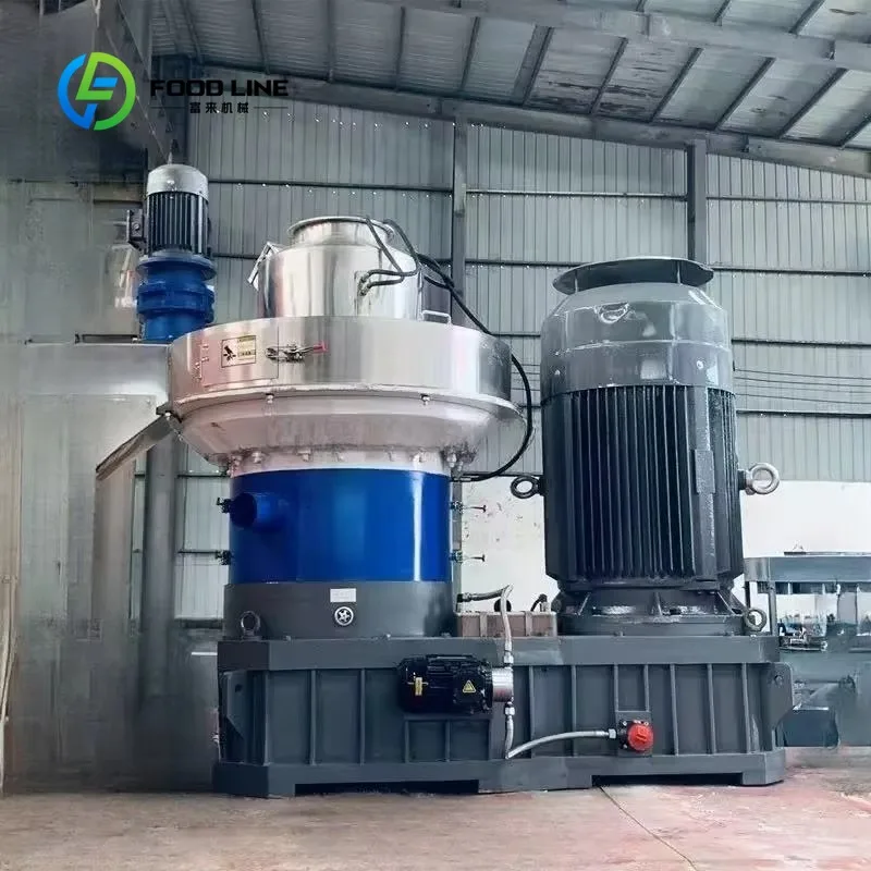 Custom agricultural residue pelleting unit wood pellet manufacturing assembly for alfalfa sawdust rice husk bio‑fuel workshop