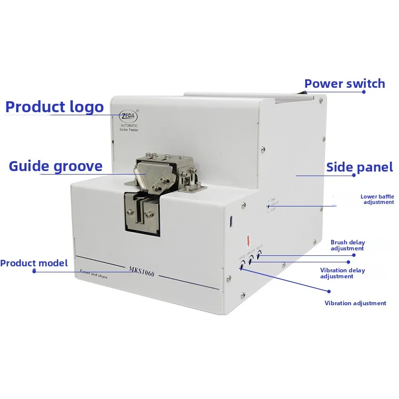 Zeda MKS1060 Automatic Screw Supply Arrangement Machine Large Hopper Handheld Screw Feeder Tools