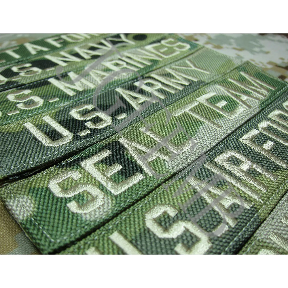 Military Embroidery Patch Badges, Nylon Multicam, Custom Name Tapes, Chest Services, Morale, Military, Champagne Letters