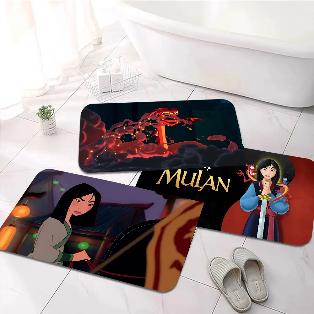 M-Mulan Floor Mat Graphic Printed Flannel Doormats For Bathroom Kitchen Entrance Carpet Home Decor