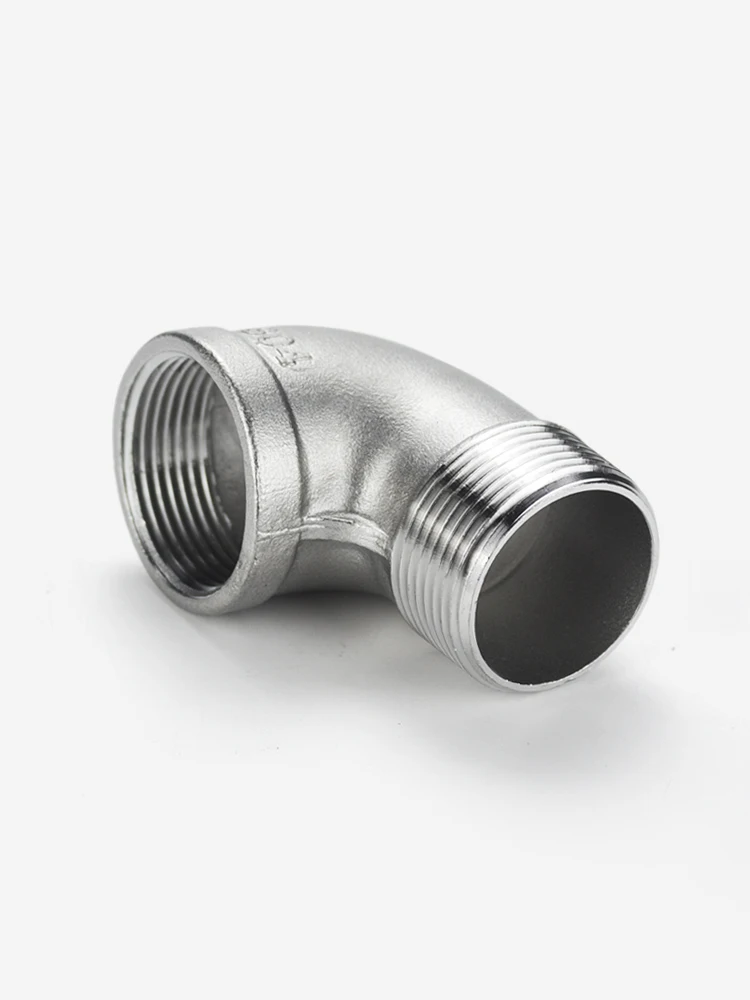 BSPT 304 Stainless Steel 90 Degree Elbow Reducer Threaded Pipe Fittings Female Male Threaded