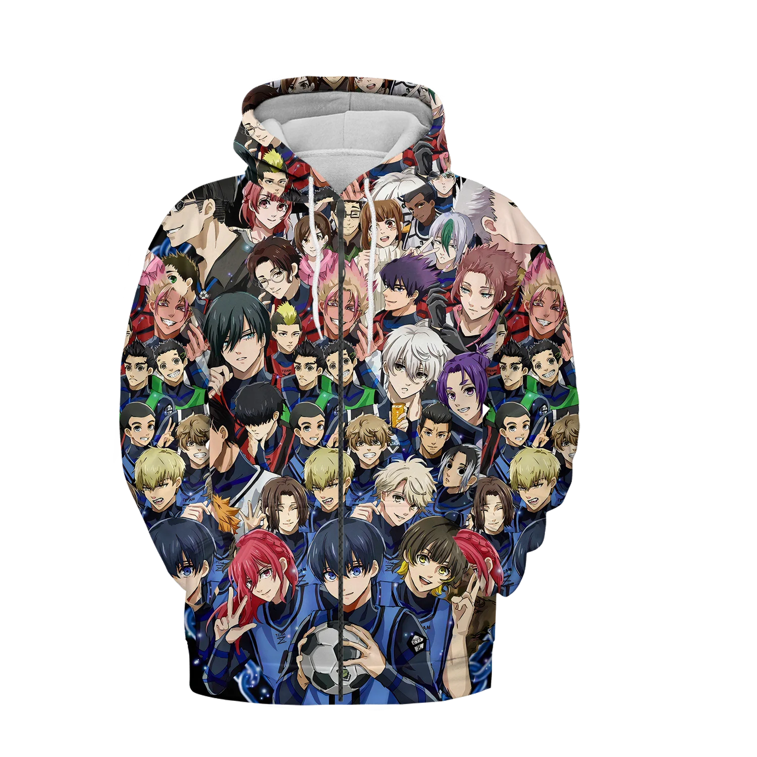 

Jumeast Comic Blue Lock 3D Print Men Zipper Hoodies Cartoon Anime Women Hooded Sweatshirts Casual Clothes Large Size Coats Tops