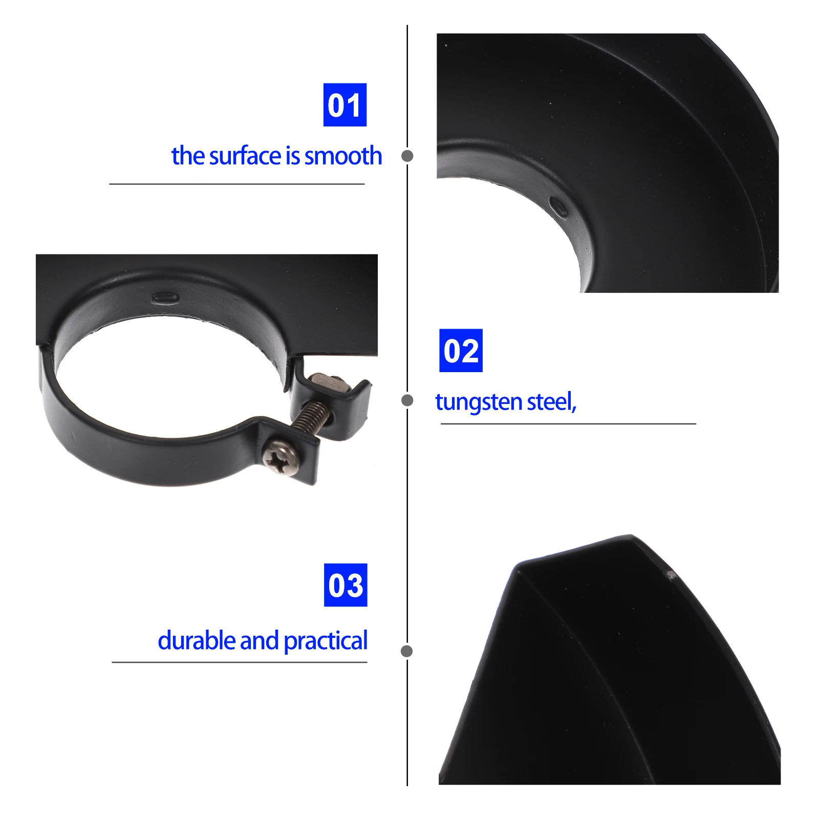 3 Pcs Angle Grinder Dust Cover Shroud Safety Guard for Power Tools Metal Hand Protection Anti Dust Long Design Compatible Tools