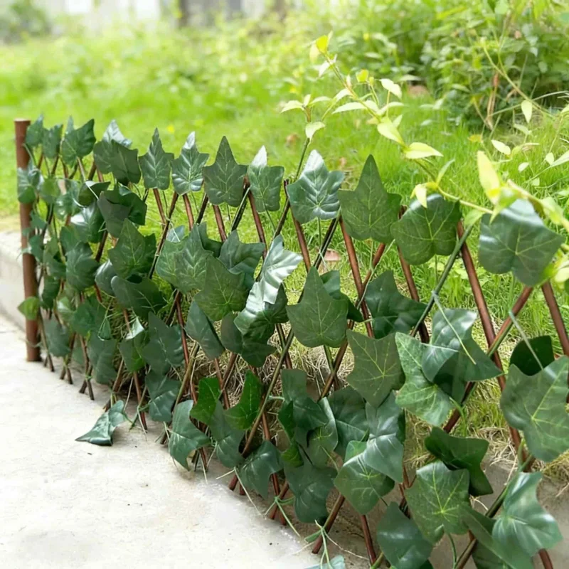 

Искусственная плющевая лоза-гирлянда, выдвижная, 1 лист, с УФ-защитой, для декора сада и балкона, для вьющихся растений, шпалер и ограждений