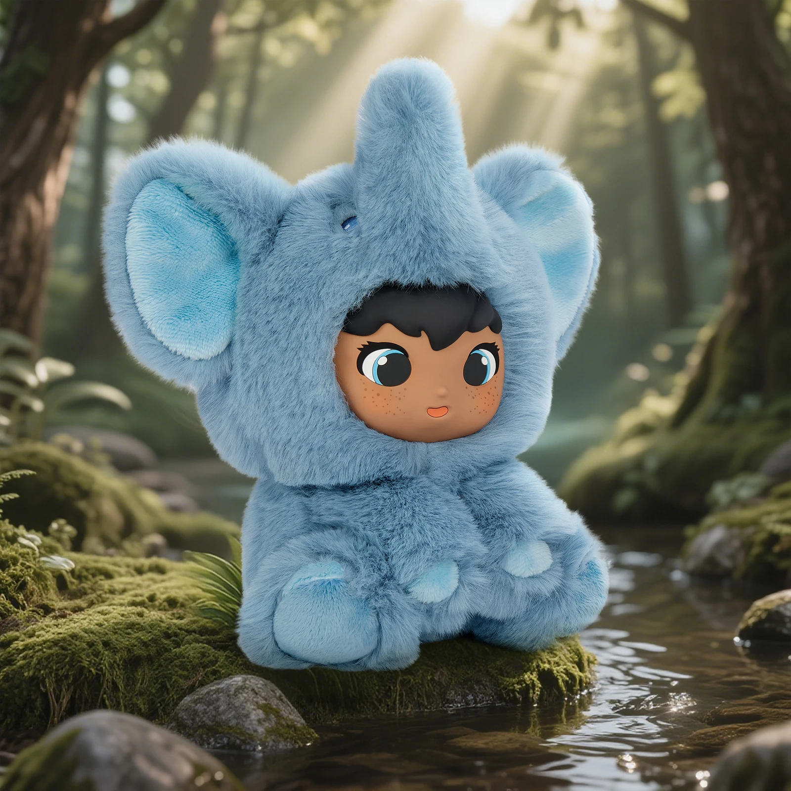 モリスモス ふわふわトランクス 象のぬいぐるみ ギフトボックス入り、子供と大人のための象の玩具、柔らかいシリコンを使用した可愛いぬいぐるみ