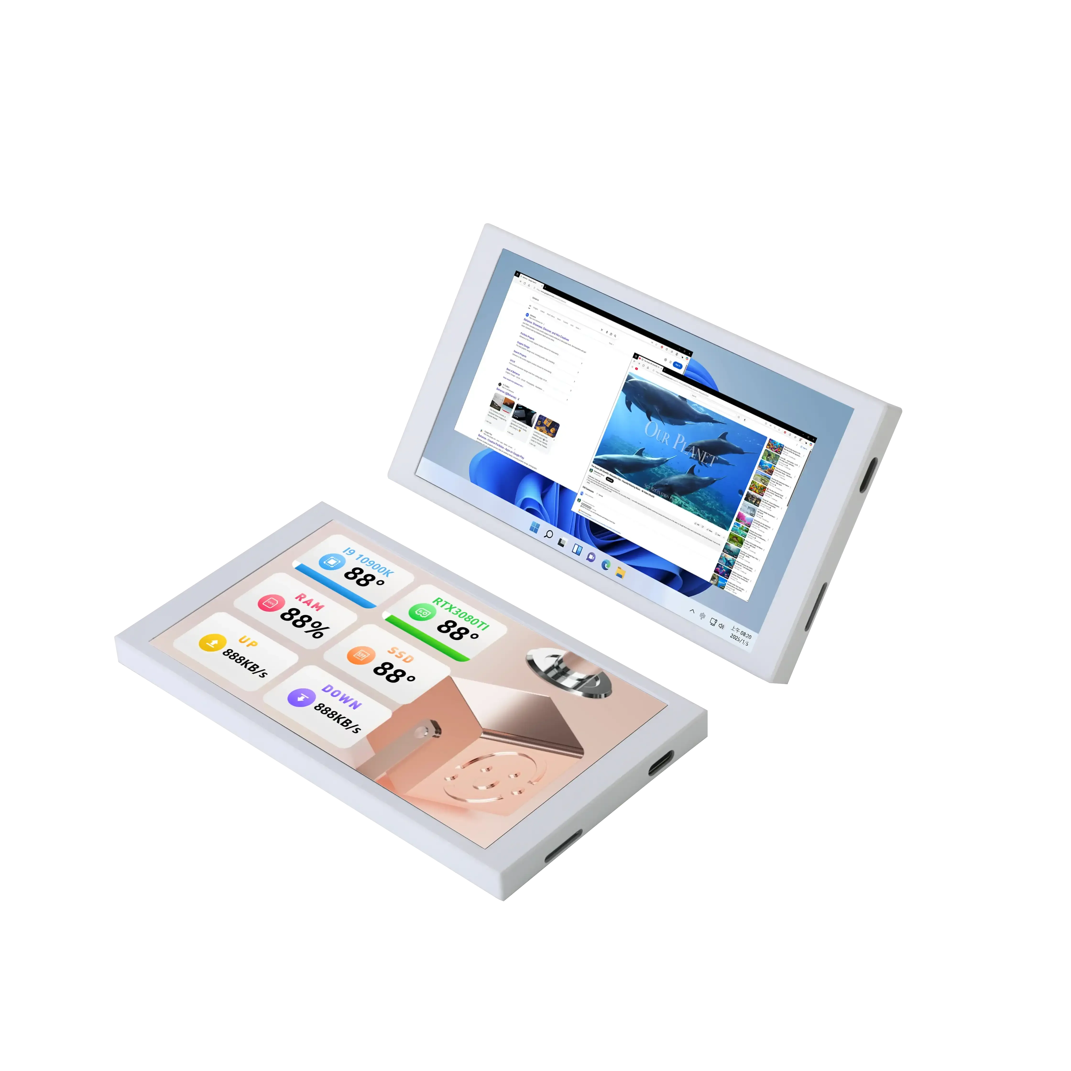 5.2 inch chassis secondary screen IPS full view screen desktop computer status monitoring free AIDA64