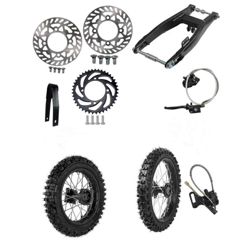 

TDPRO Front Forks + Rear Swing Arm 80/100-12 60/100-14 Tyre Wheel Dirt Bike KLX110 TTR