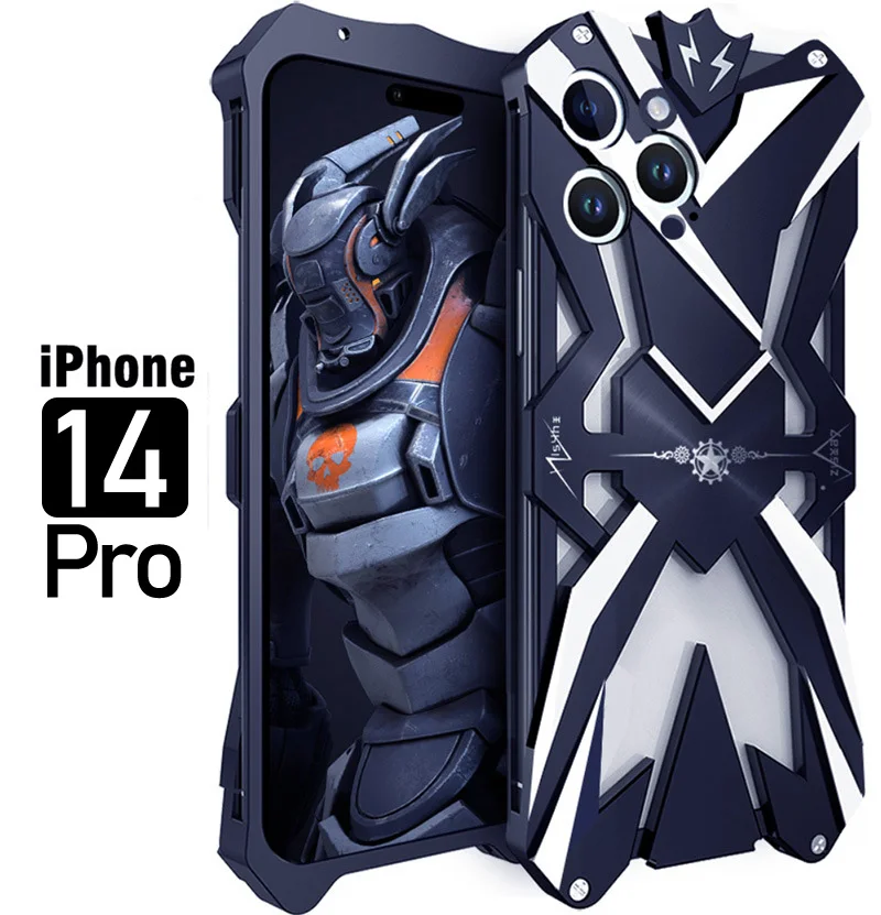 

Оригинальный роскошный металлический алюминиевый чехол Zimon Thor Heavy Duty Armor для iPhone 16/15/14 plus pro Max, прочный защитный чехол