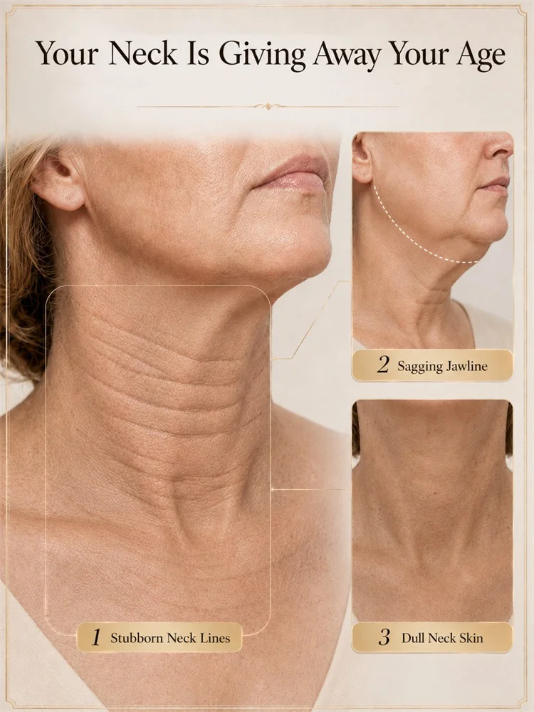 Neck Face Lifting Device, Lifting Device Face for Double Chin & Neck Firming, EMS Microcurrent, 7 Color LED Therapy Beauty Tools