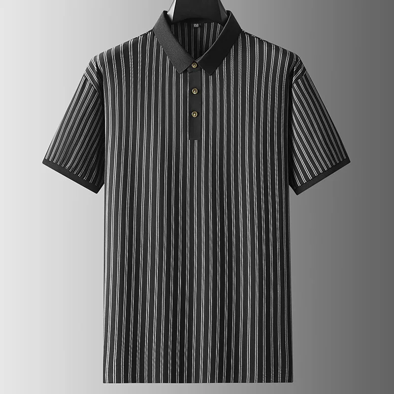 New Arrival Men's Super Large Striped Short Sleeved Polo Shirt  Summer Fashion Casual Wear Plus Size L XLXXL 3XL 4XL 5XL 6XL 7XL