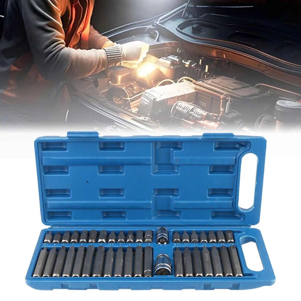 Car Repair Tools Hand Tool Kits Pressure Batch Sleeve Set Star Socket Hexagon Wrench Set 40Pcs/Set Machine Repair