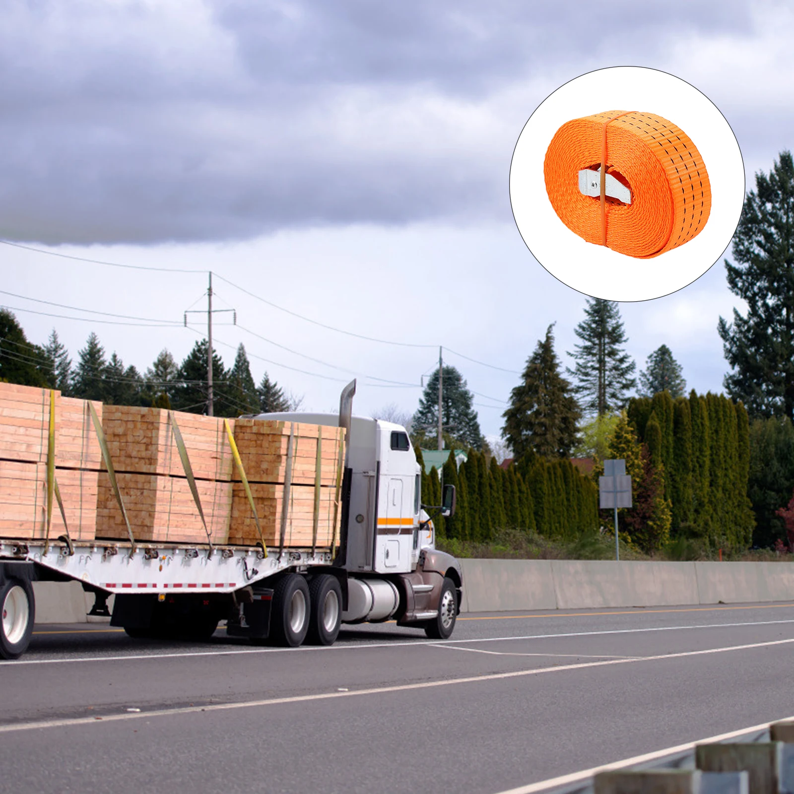 

Fixing Strap Zinc Buckle Lashing Tie down Luggage Outdoor Cargo Ratchet Straps Belt Tiedown Simple