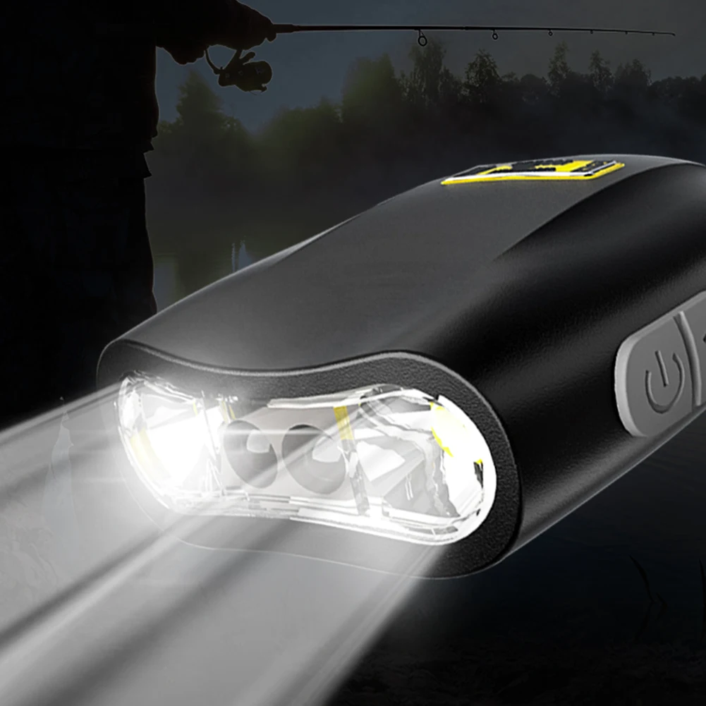 IPX4 إضاءة مقاومة للماء رئيس الشعلة نوع C قابلة للشحن محس حركة غطاء قناع ضوء الترا برايت غطاء صغير كليب أضواء عرض الطاقة