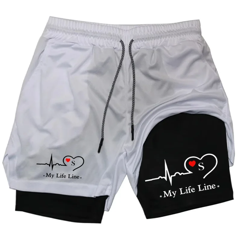 

2-in-1 Men's Performance Shorts New Sports Quick Drying Shorts with Pocket Comprehensive Summer Gym Fitness Running Shorts WX191