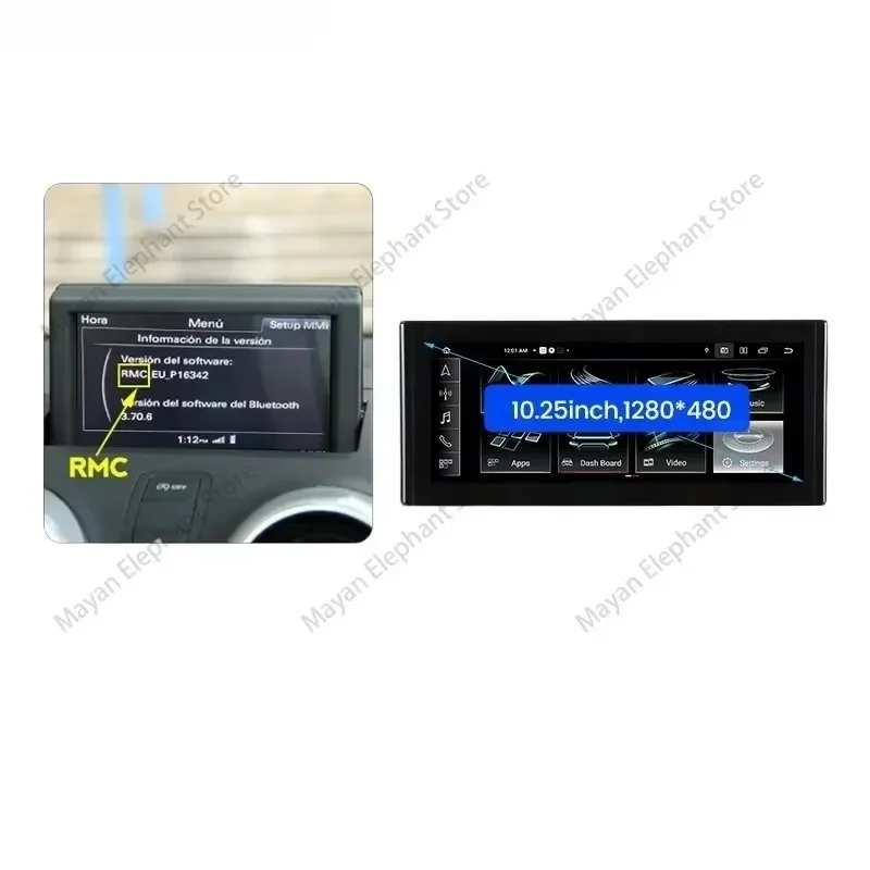 DVD Car Multimedia Video Player DSP 4K Screen 4G LTE GPS CarPlay Auto 12.5