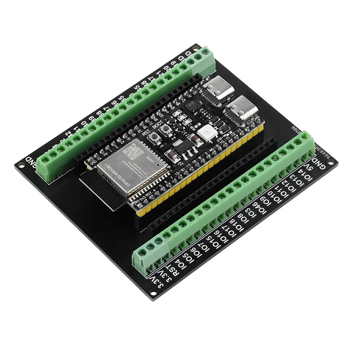 ESP32-S3 Expansion Board GPIO 1 Into 2 Breakout Board Double-Layers Expansion Board with N8R2/N16R8 Development Board C