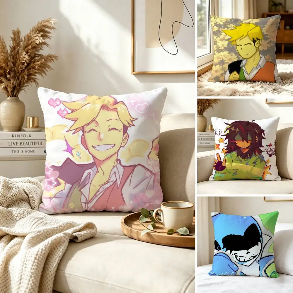 C-Cute Full Face Icon Deltarune Pillow Case for Sofa Living Room Home office Decor Protective Cover
