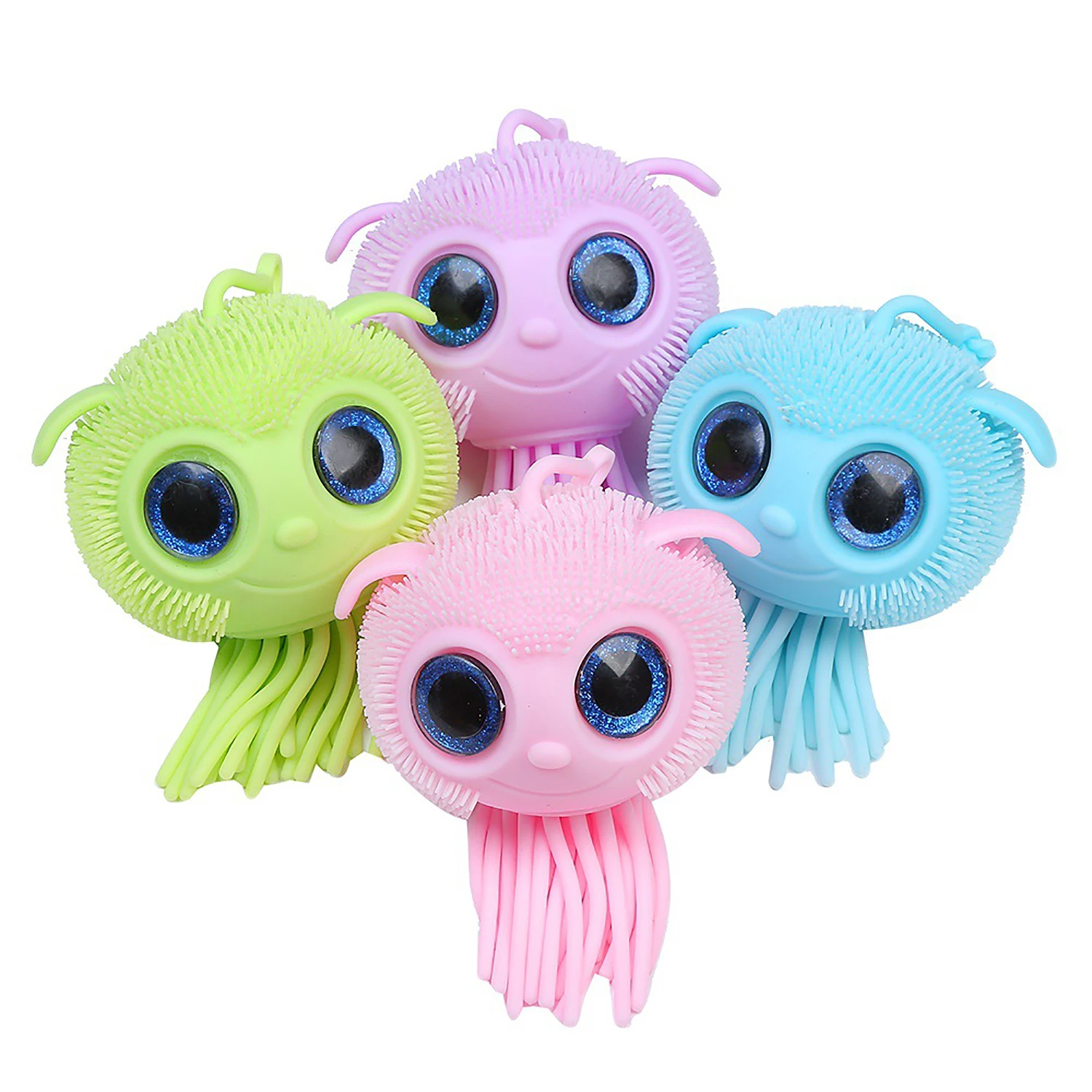 TPR Pinching and Relaxing Toy Big Eyes Jellyfish Flash Band Electronic Toy Ventilatory Artifact