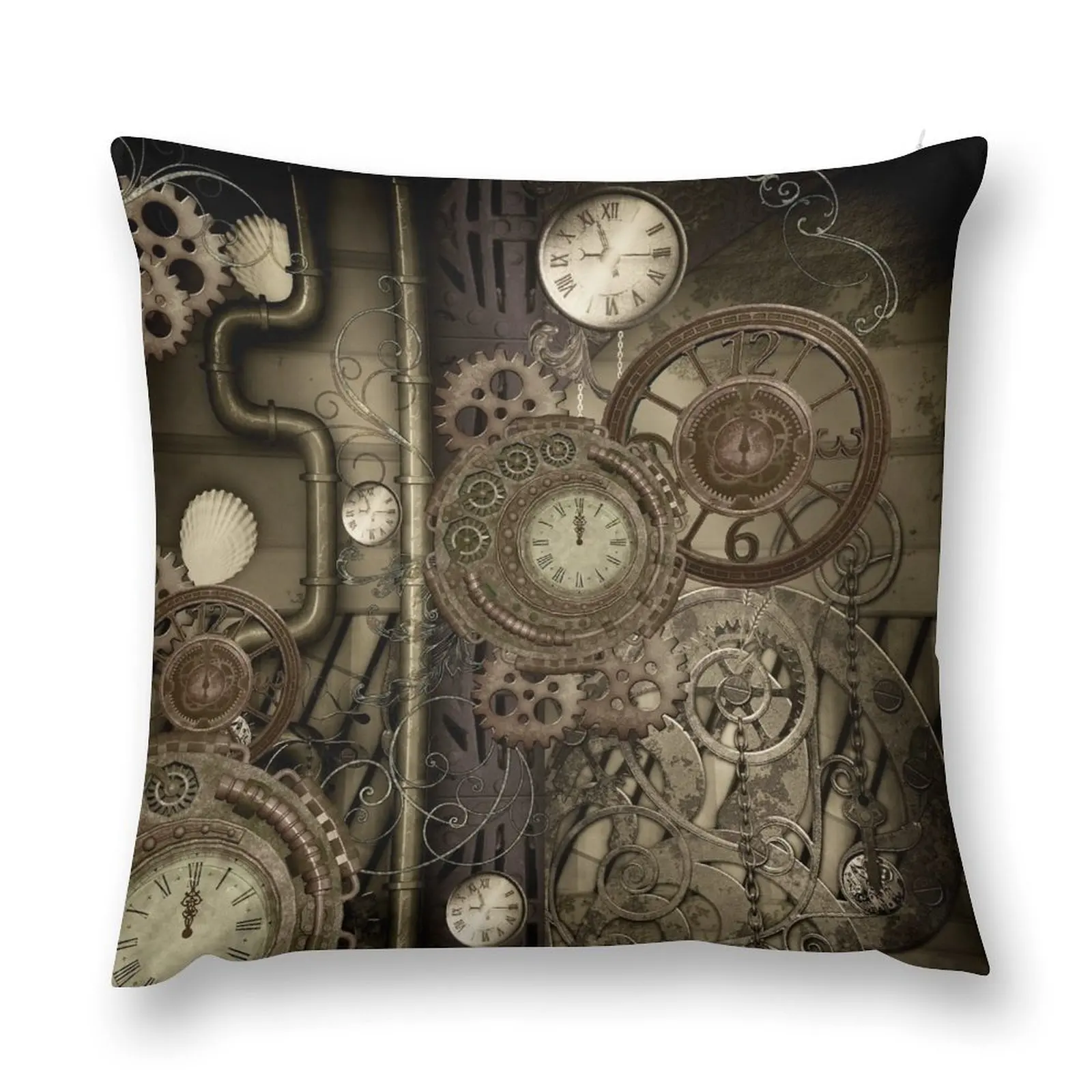 

Steampunk, clocks and gears Throw Pillow Christmas Pillow Cases Cushions Cover pillow