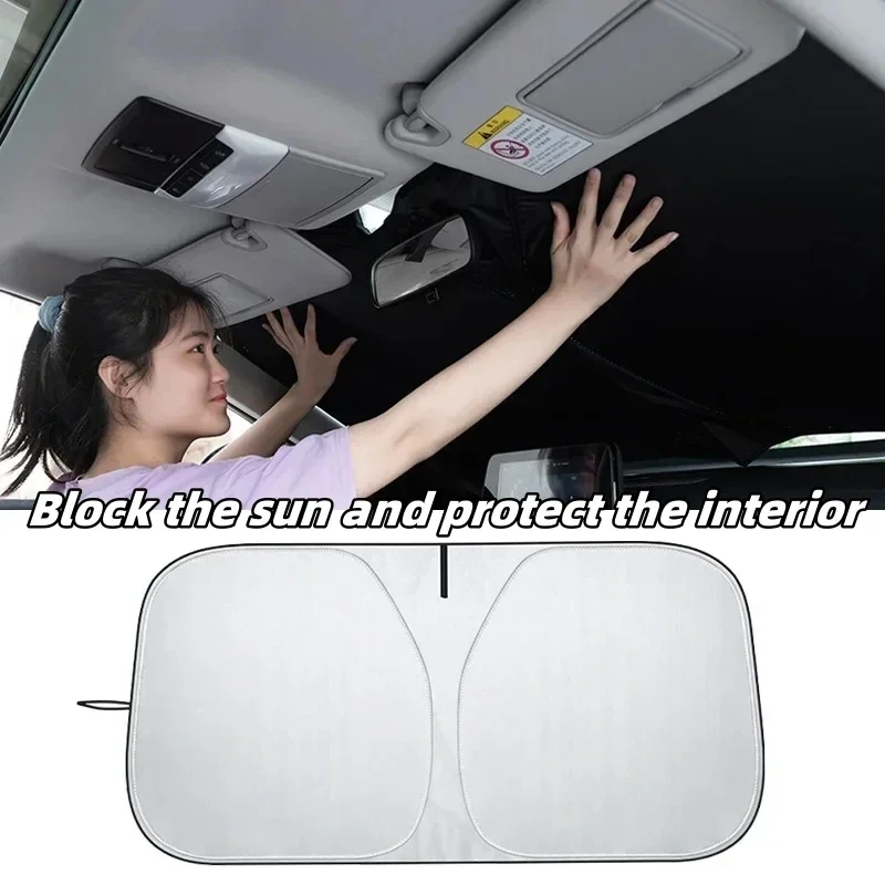 Car sunshade front shield Sunblock thermal insulation sunshade shield Interior windshield car cover sunshade umbrella