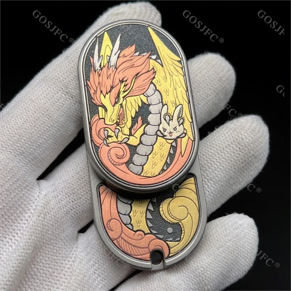 

MOT Upgraded Version Of Titanosaurus Rhythm Push Slider Limited To 1100pcs Mechanical Fidget Toy Metal Cool Gadget Slider