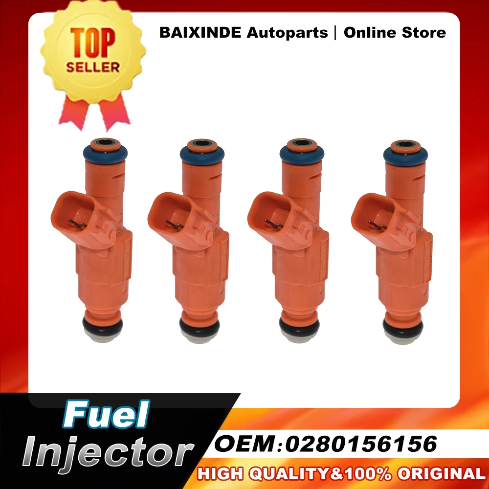 1/4PCS OEM 0280156156 3M4G-BA Fuel Inejctor Nozzle For Ford Focus 1.8-2.3 Mazda 6 2.3 VOLVO C30 S40 V50 Car Accessories