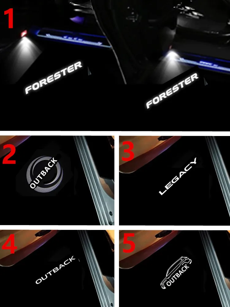 

2PCS Led Car Door Logo Light HD Warning Welcome lamp For Subaru Outback 2012-2022 Forester 2013-2016 Legacy Car Goods Decoration