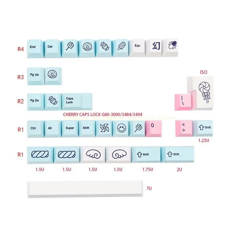 

Acid House Keycap Cherry Profile For MX Switch GK61 64 108 Sweet Girl Dye Sublimation Stylish Anime Japanese English