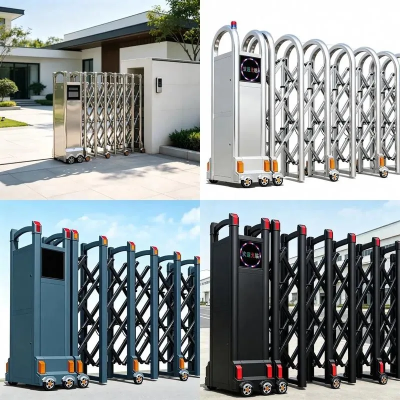 CE modern automatic electric telescopic door aluminum alloy anti-theft safety barrier is suitable for school, factory, villa