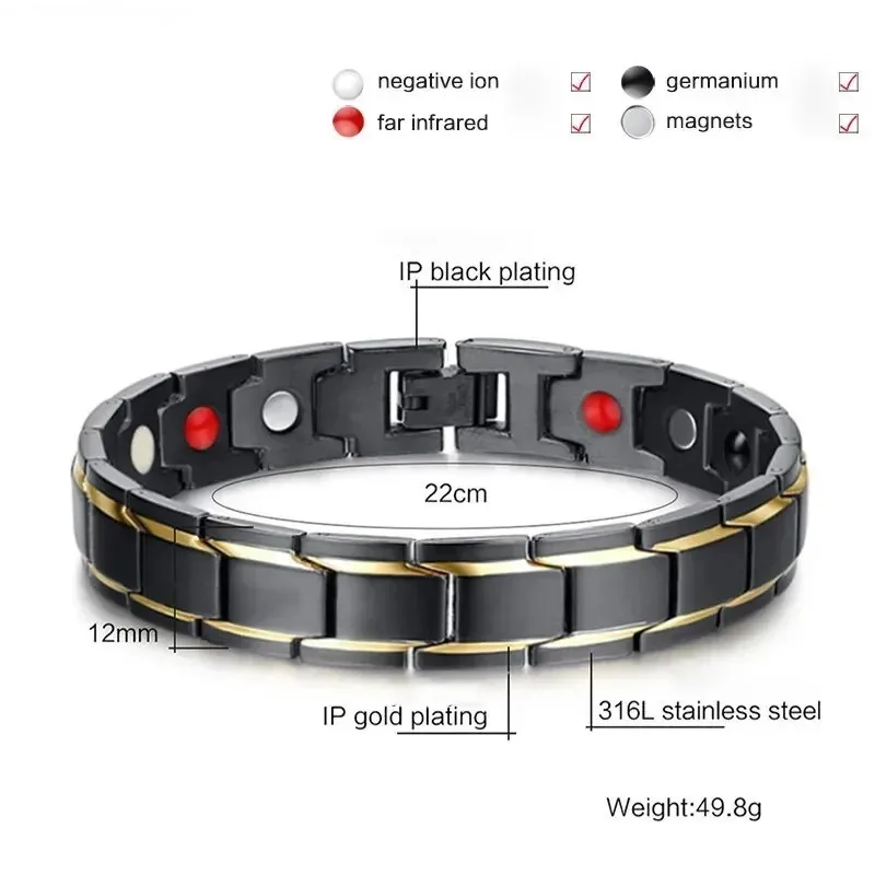 Trendy Stylish Men Strength Therapy Bracelet Adjustable Health Sleep Better Energy Bio Magnetic Bracelets Bangles for Male Gift - Image 6