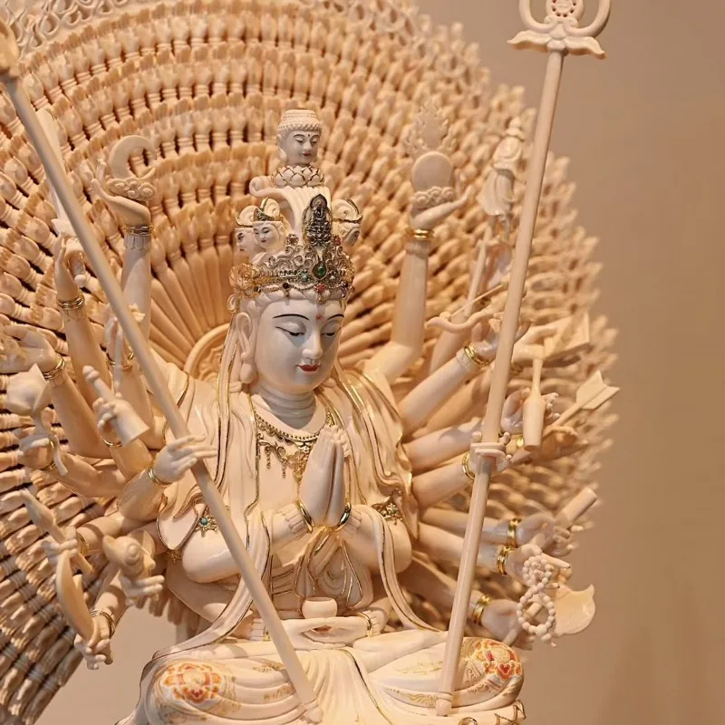 Gold Buddha statue interior