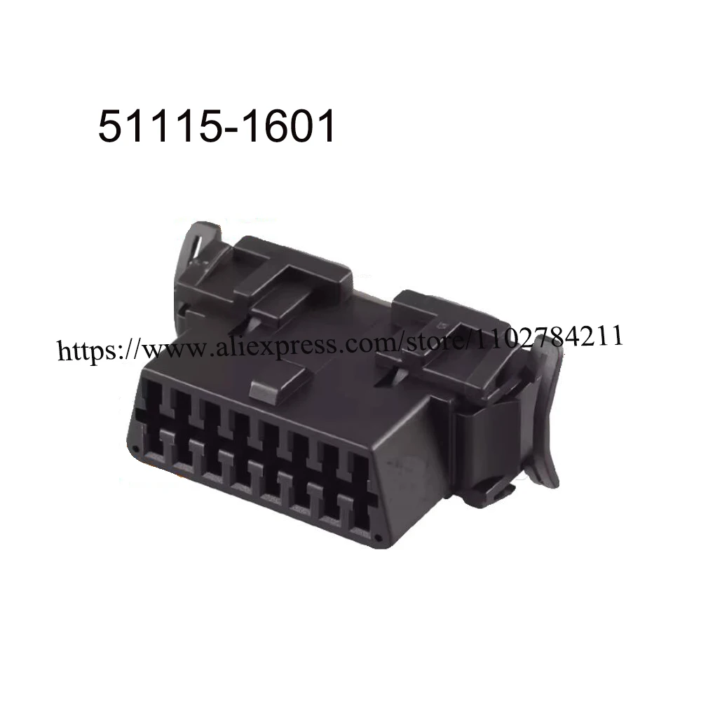 200PCS 51115-1601 OBD auto Waterproof connector 16 pin automotive Plug famale socket terminal