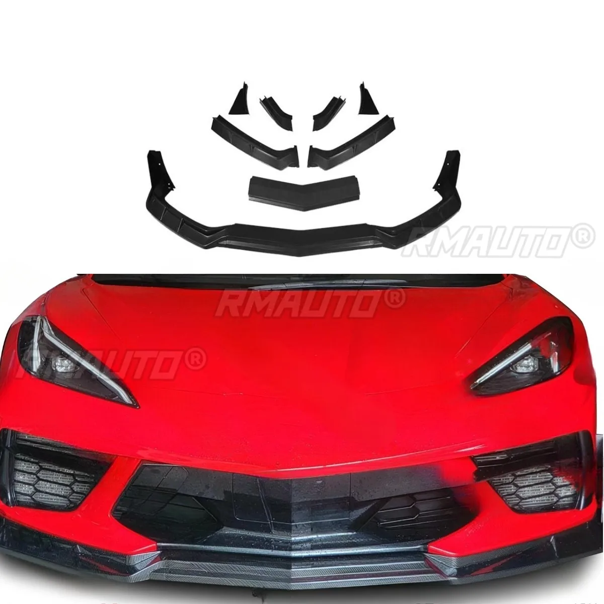 

For Chevrolet Corvette C8 Car Front Bumper Lip Splitter Diffuser Spoiler For Chevrolet Corvette C8 2020-2024 Car Accessories